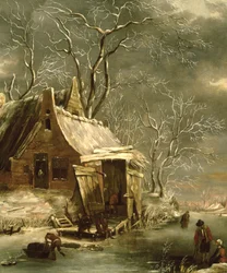 Amsterdam, vinterscen, 1600-talet